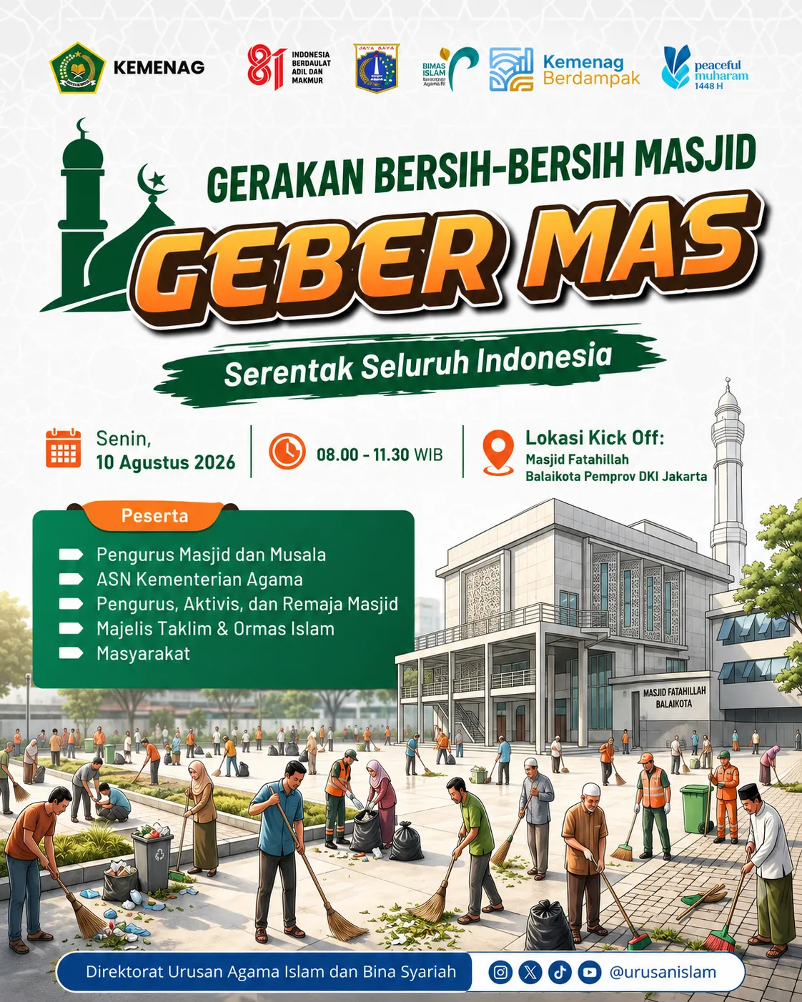 Poster GEBER MAS — Gerakan Bersih-Bersih Masjid