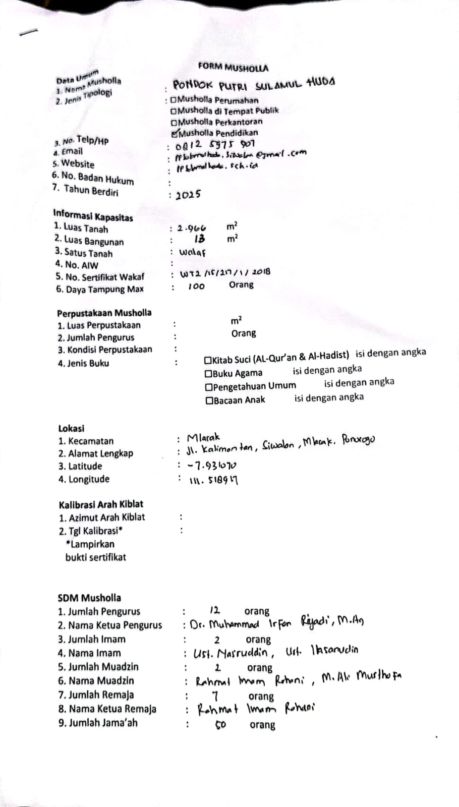 PONDOK PUTRI SULAMUL HUDA